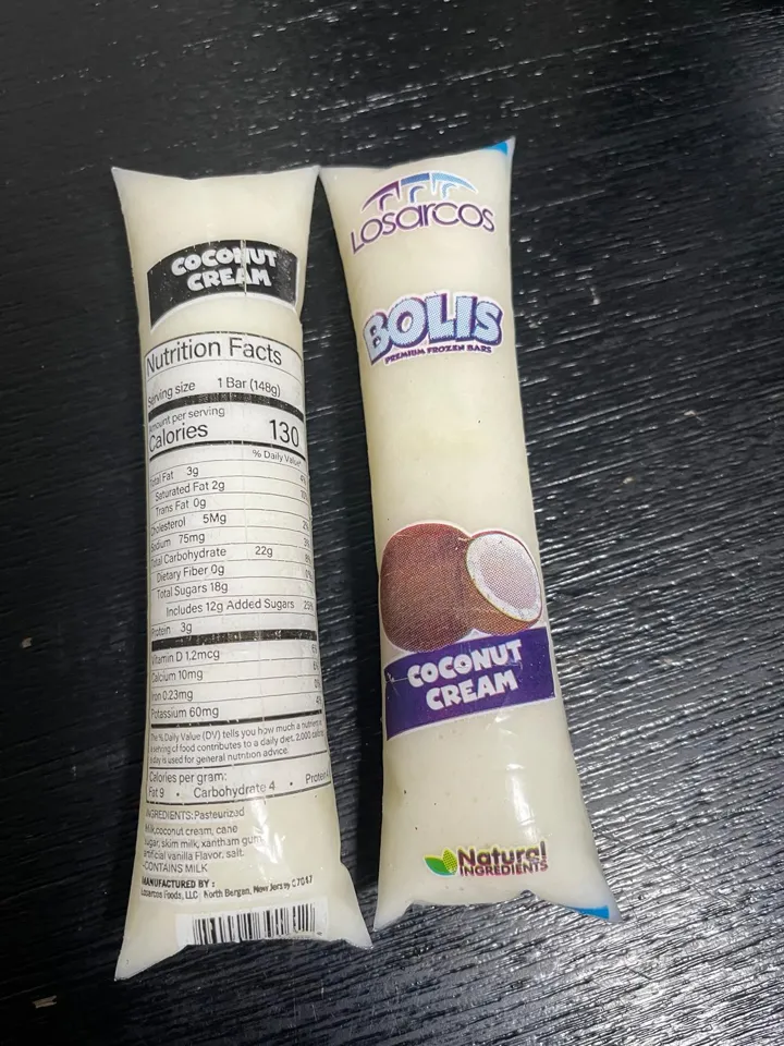 Bolis Coconut Cream, frente y etiqueta